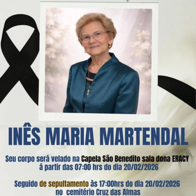 Nota de falecimento: Inês Maria Martendal