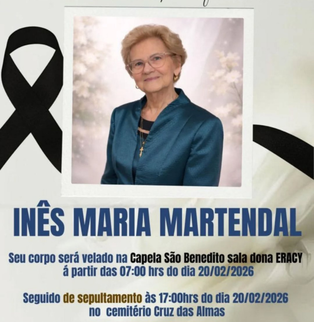 Nota de falecimento: Inês Maria Martendal