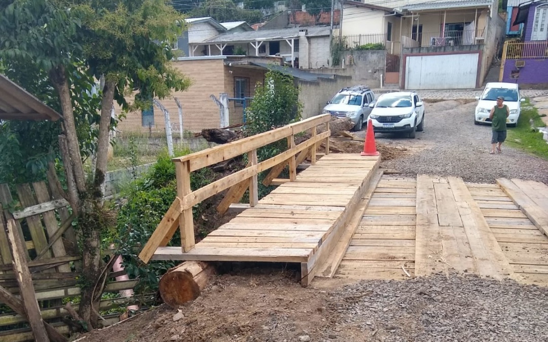 Infraestrutura urbana avança com mais uma ponte reconstruída em Lages, desta vez na Rua Adelaide Alves no bairro São Luiz