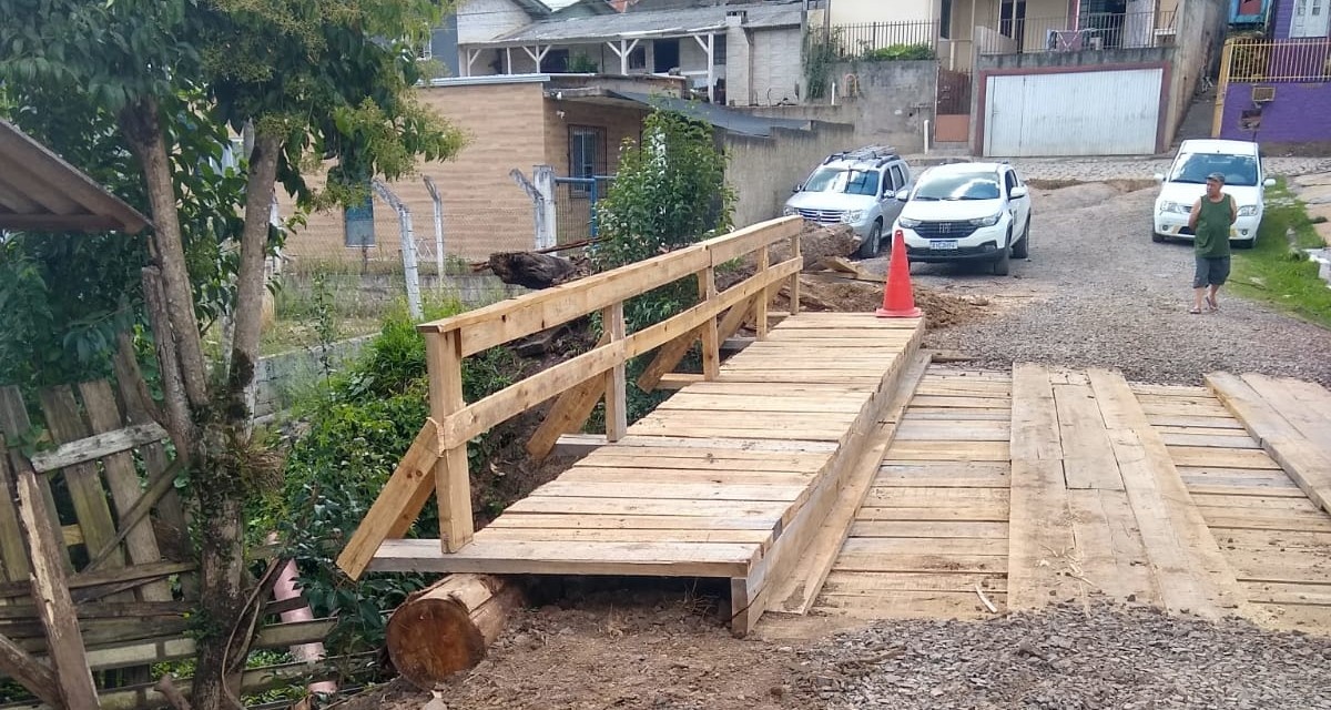 Infraestrutura urbana avança com mais uma ponte reconstruída em Lages, desta vez na Rua Adelaide Alves no bairro São Luiz