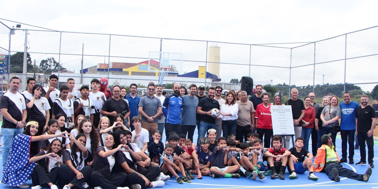 Prefeitura de Lages inaugura quadra poliesportiva no bairro Promorar